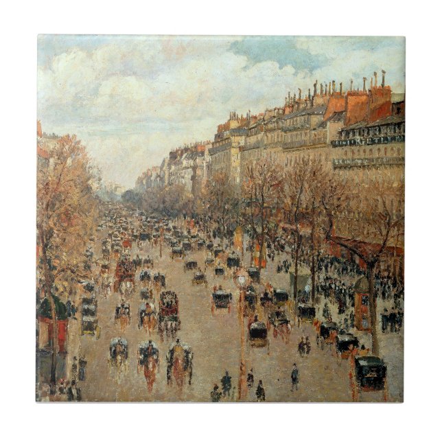Azulejo Boulevard Montmartre-Eremitage Camille Pissarro (Frente)