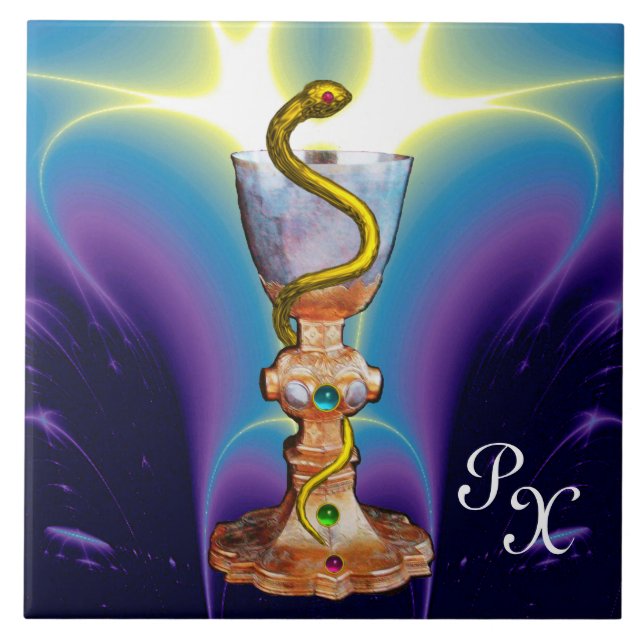 Azulejo BOWL DE HYGEIA MONOGRAM Medicina, Farmacia (Frente)