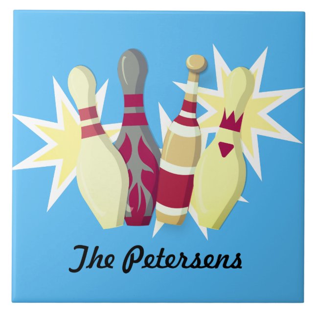 Azulejo Bowling de estilo vintage (Frente)