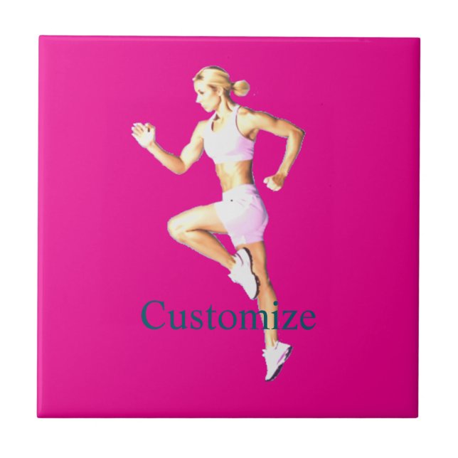 Azulejo Boxeadora Femenina En Forma Thunder_Cove (Frente)
