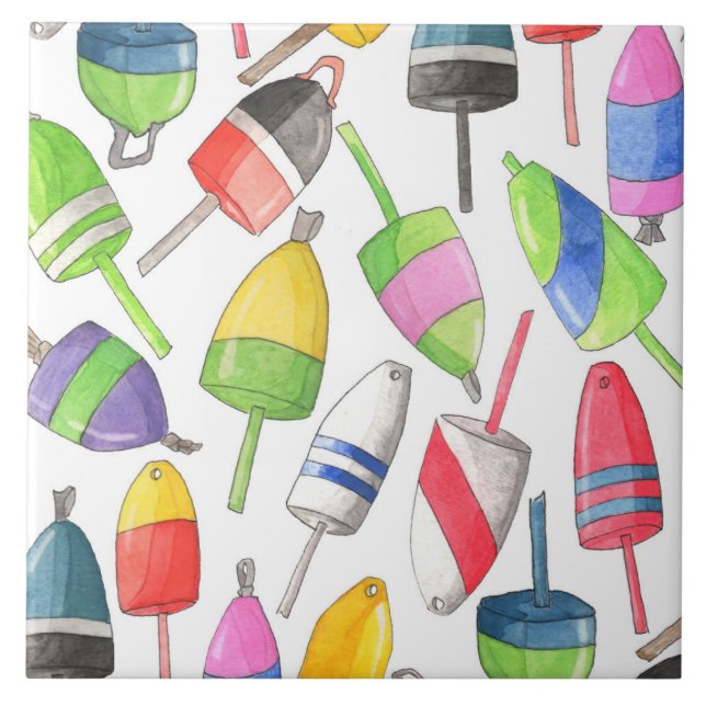 Azulejo Boyas pintadas de la langosta (Frente)