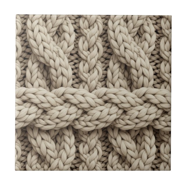 Azulejo Braided Thread Knit Texture – Warm Beige (4) (Frente)