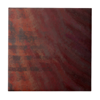 Azulejo braun / orange dunkelrotes design gemalt