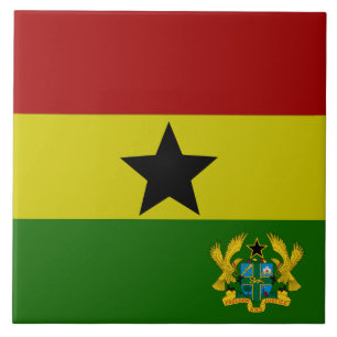 Azulejo Brazos con cubierta de bandera de Ghana