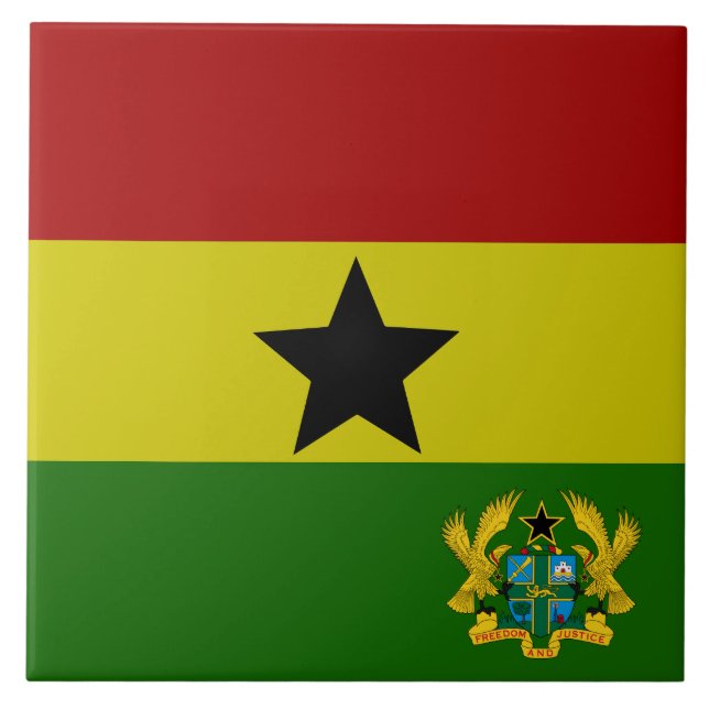 Azulejo Brazos con cubierta de bandera de Ghana (Frente)