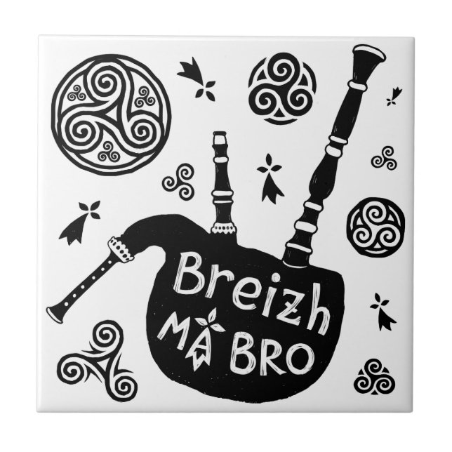 Azulejo Breizh mamáes Bro (Frente)