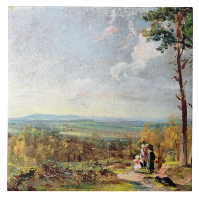 Azulejo Brezo de Hampstead que mira hacia la grada, 1821 (Frente)