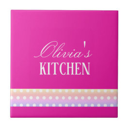 Azulejo Bright Pink and Pola Dots 