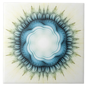 Azulejo Brillante adorno floral brillante