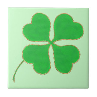 Azulejo Brillante Shamrock verde triturado con puntos de o