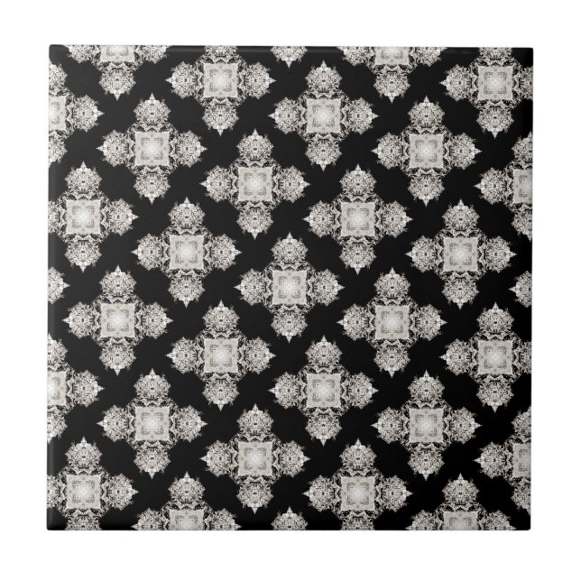 Azulejo Brillo de diamante en las sombras gris (Frente)