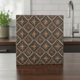 Azulejo Bronce Distorsionado y Metal Teal #16 ID1227