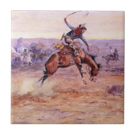 Azulejo Bronco baladizo (domar un caballo salvaje)