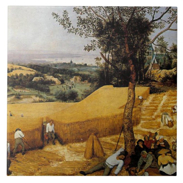 Azulejo Bruegel el anciano - Los arengadores (Frente)