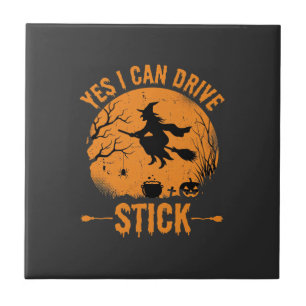 Azulejo Bruja de Halloween Drive Stick Gráfico_1