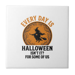 Azulejo Bruja de Halloween Todos los Días es Halloween Div