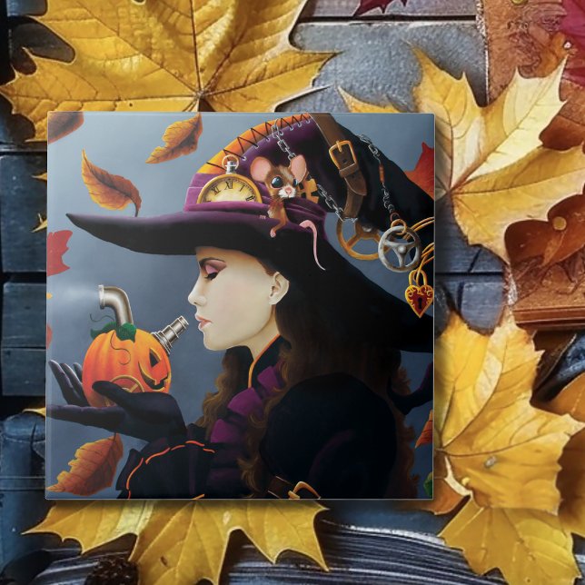 Azulejo Bruja de Otoño Steampunk Sombrero de Relojería de  (Subido por el creador)