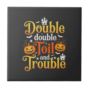 Azulejo Bruja Doble Doble Trabajo y Problema de Halloween
