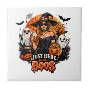 Azulejo Bruja moderna aquí solo por los sustos de Hallowee