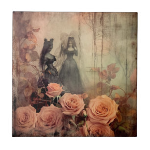 Azulejo Brujería de Halloween vintage (10)