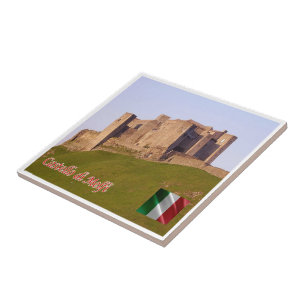 Azulejo BSL019 MELFI, Castillo, Basilicata Italia,