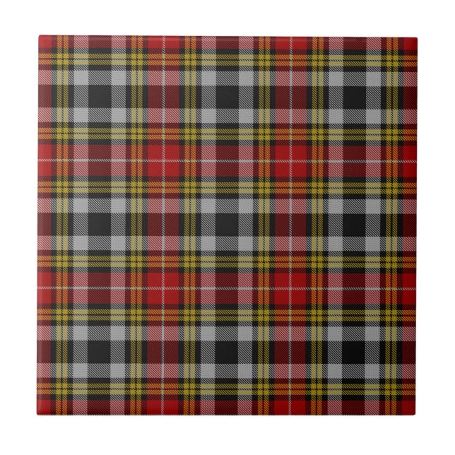 Azulejo Buchanan Vestido viejo escocés Clan Tartan Plaid (Frente)