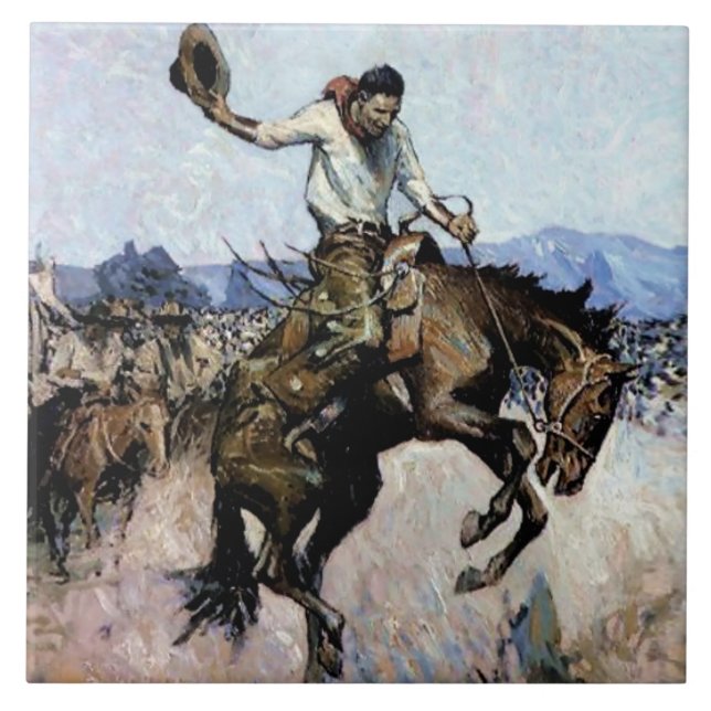 Azulejo “Bucking on a Dime” de WHD Koerner (Frente)