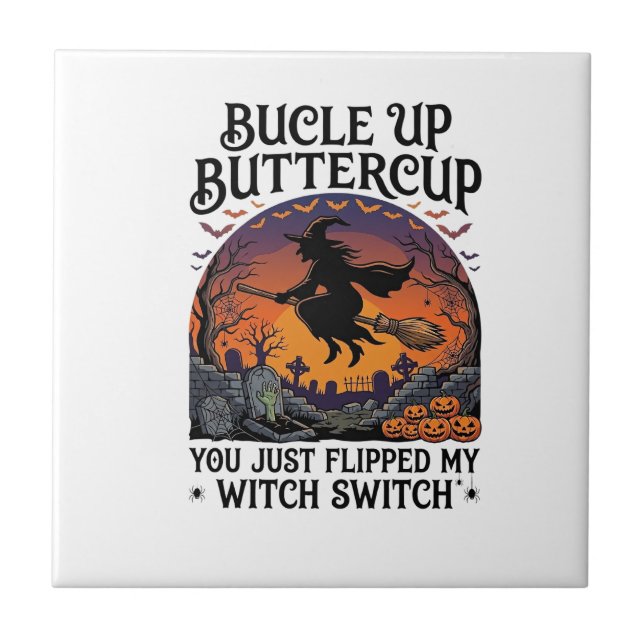 Azulejo Bucle Arriba Bruja Mantequilla Switch Halloween Es (Frente)