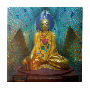 Azulejo Buda en hornacina ornamentada