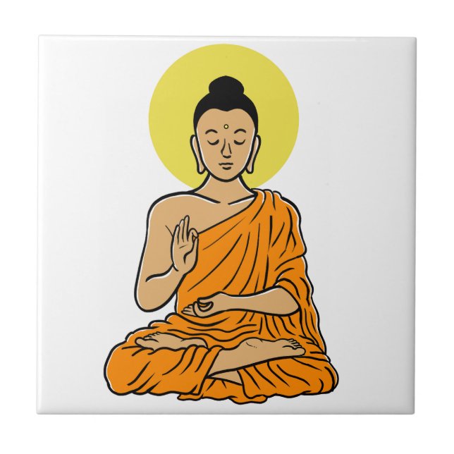 Azulejo Buddha caricatura Buddhism.net (Frente)
