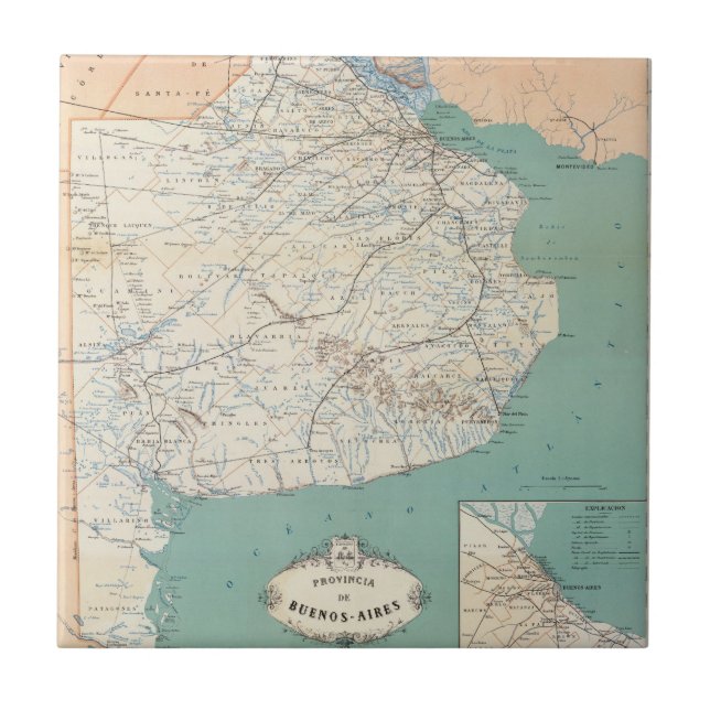 Azulejo Buenos Aires, la Argentina (Frente)