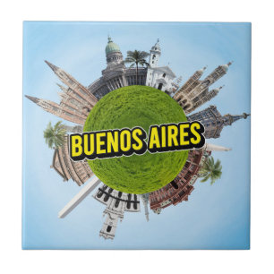 Azulejo Buenos Aires pequeño planeta pequeño punto de refe