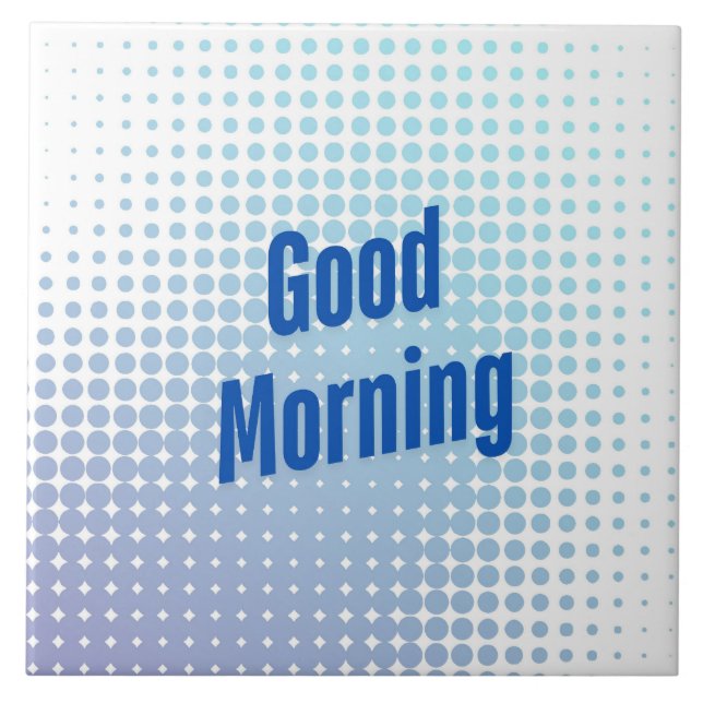 Azulejo Buenos Días Puntos Azules (Frente)