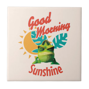 Azulejo Buenos Días Sol Funny Camaleón