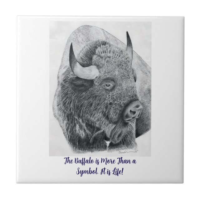 Azulejo Búfalo Americano (Frente)
