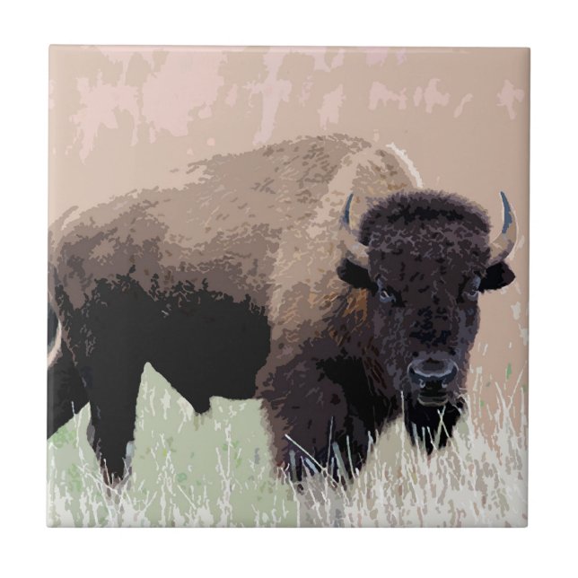Azulejo Búfalo / Bison (Frente)