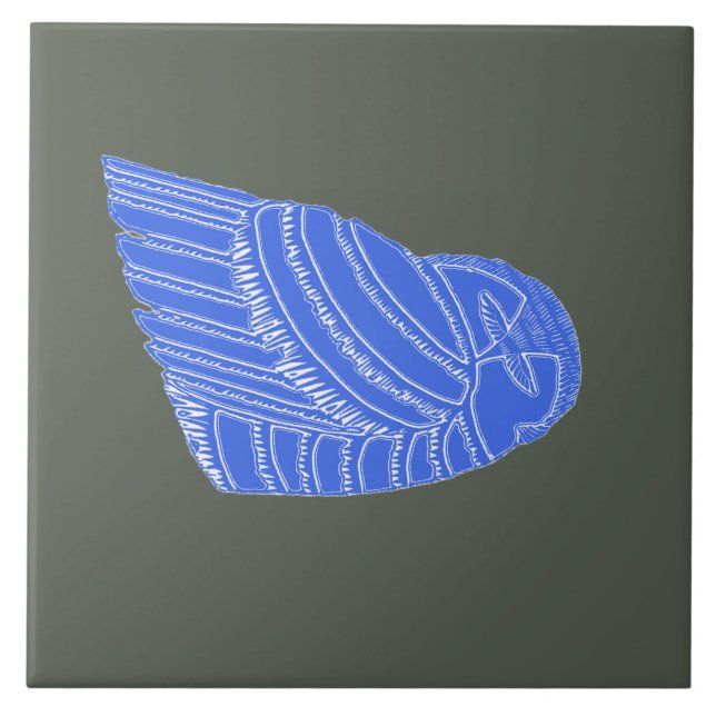 Azulejo BUHO HELADO en mosaico AZUL/EBONY (Frente)