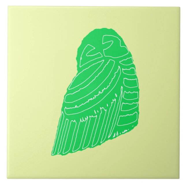 Azulejo BUHO HELADO en mosaico LIME (Frente)