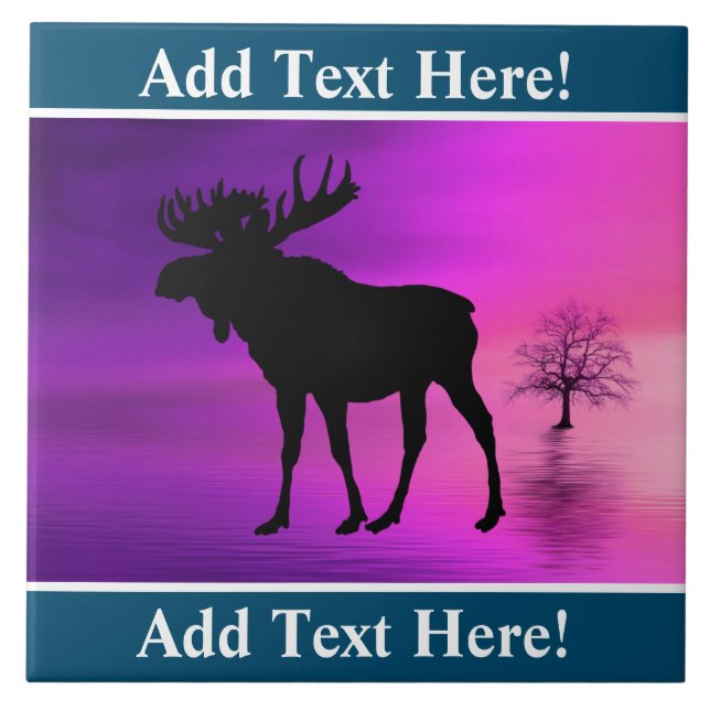Azulejo Bull Moose Silhouette (Frente)