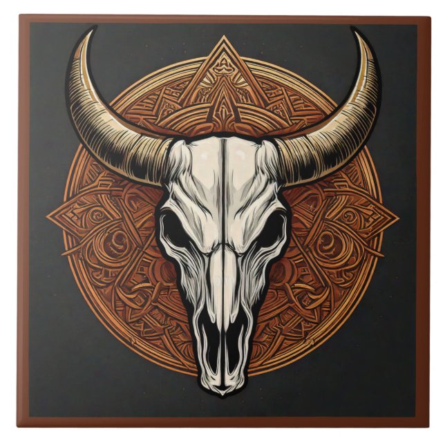 Azulejo Bull Skull (Frente)