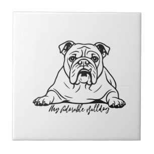 Azulejo Bulldog Adorable