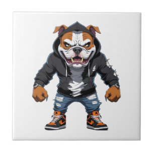 Azulejo Bulldog Alfa Urbano � Mascota de Estilo Callejero