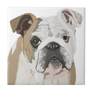 Azulejo Bulldog británico con Union Jack