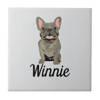 Azulejo Bulldog Francés Gris