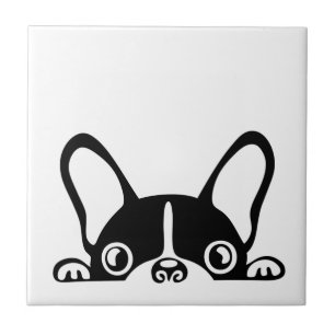 Azulejo Bulldog francés Peeking