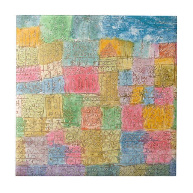 Azulejo Bunte Landschaft - Paul Klee (Frente)