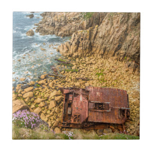 Azulejo buque naufragado RMS Mulheim Lands End Cornwall