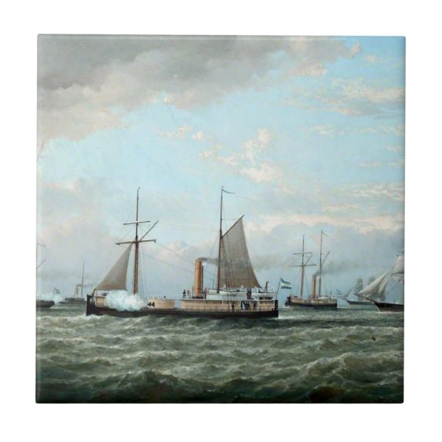 Azulejo Buques de la flota naval argentina 1874 (Frente)