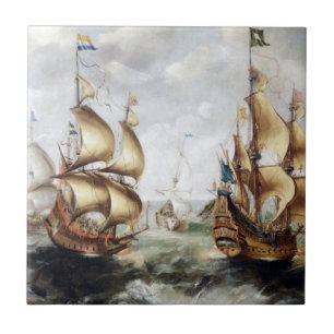 Azulejo Buques en el mar 1632