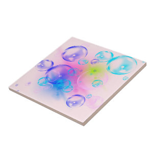 Azulejo BURBUJAS - Colorida imagen abstracta de arte fract